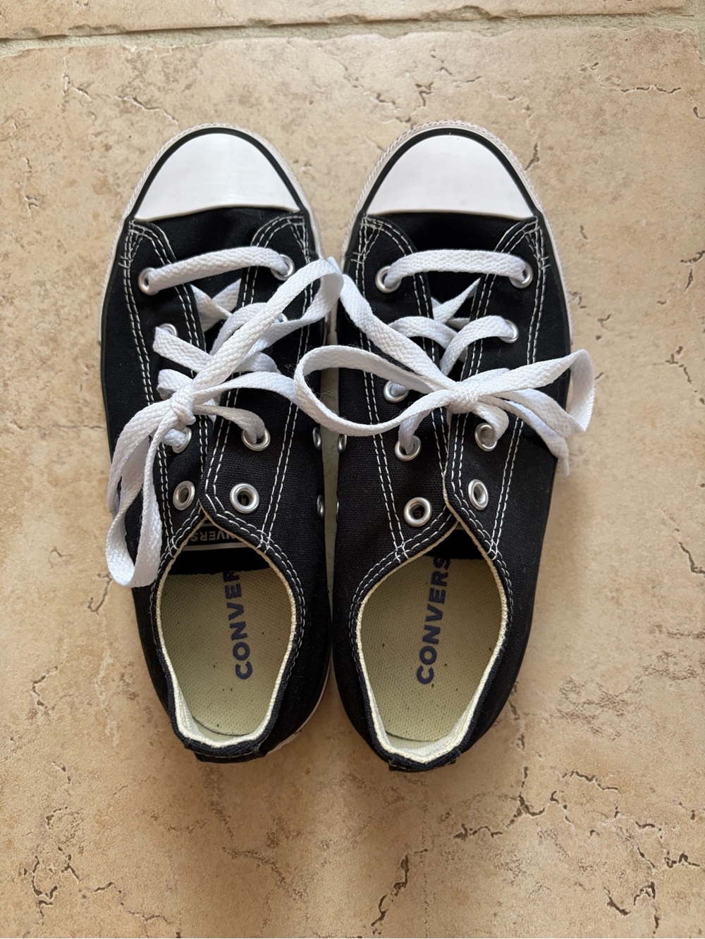 Converse Kids Black and White Low Top Sneakers